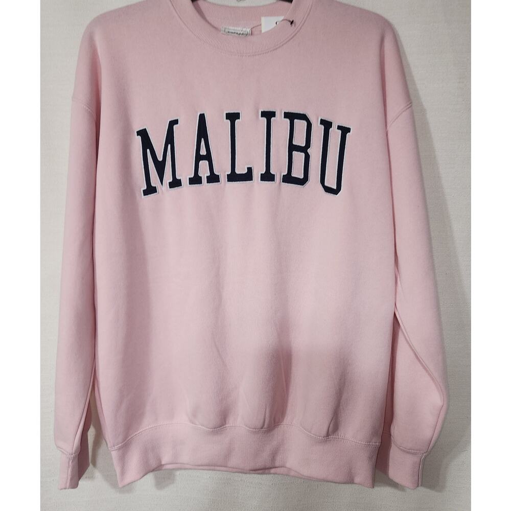 MALIBU women's small pink sweatshirt NWT